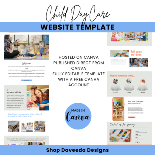 Child Daycare Canva Website Template - Image 5