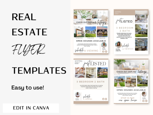 5 Real Estate Flyer Canva Templates - Image 4