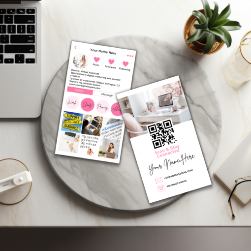 Virtual Assistant Instagram Business Card Template - Image 3