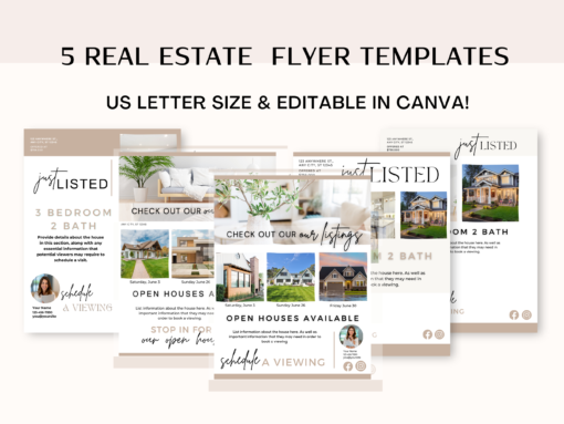 5 Real Estate Flyer Canva Templates - Image 3