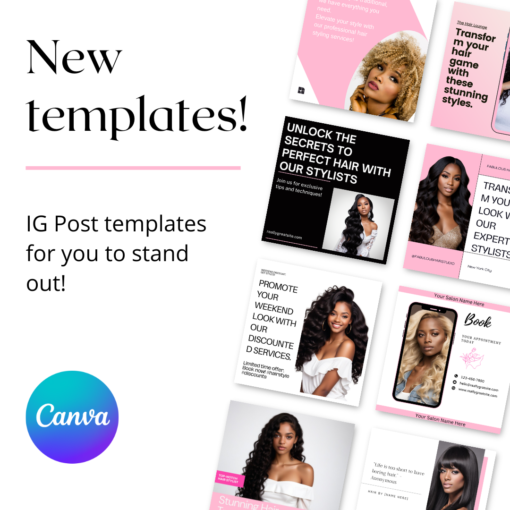 15 Hair Stylist Instagram Post Canva Templates - Image 5