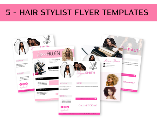 5 Hair Stylist Flyer Templates - Image 3